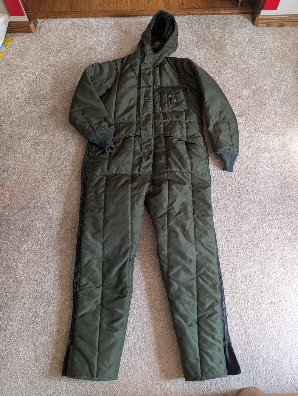 Vintage RefrigiWear Green Insulated 541 Coveralls Freezer Snow Suit